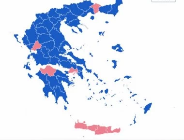 Εκλογές 2019: Έγινε μπλε ο χάρτης